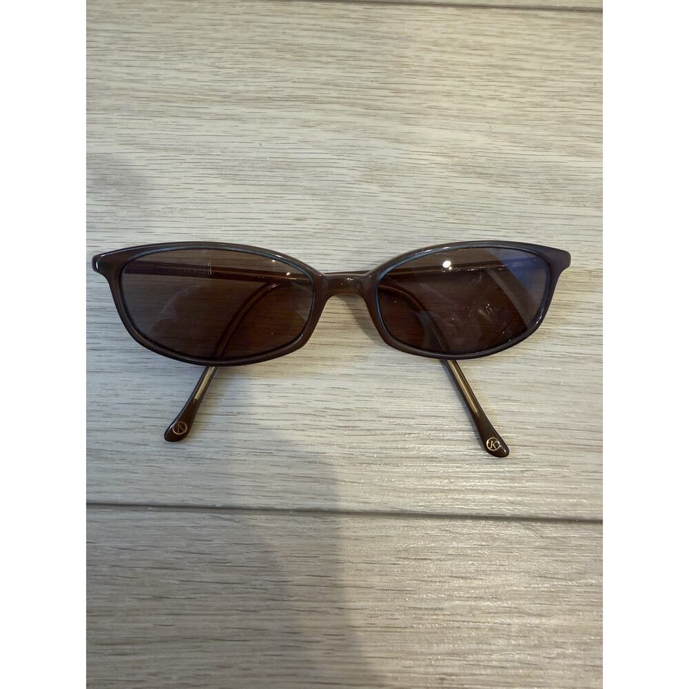 Anne Klein Brown Oval Rectangle Glasses 8014 K5124 53 16 140